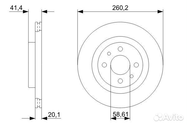 Диск тормозной R14 ваз Kalina Priora Granta