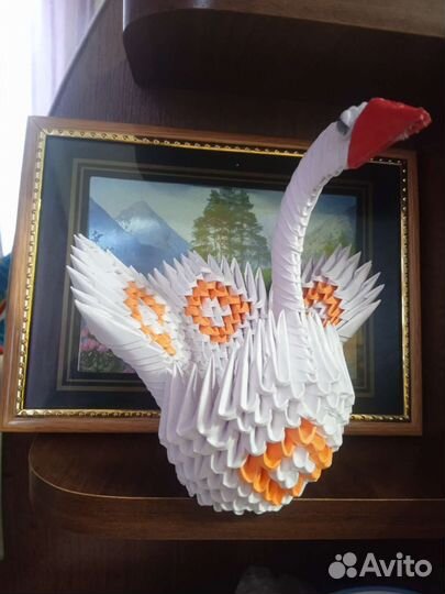 Модульное оригами лебедь