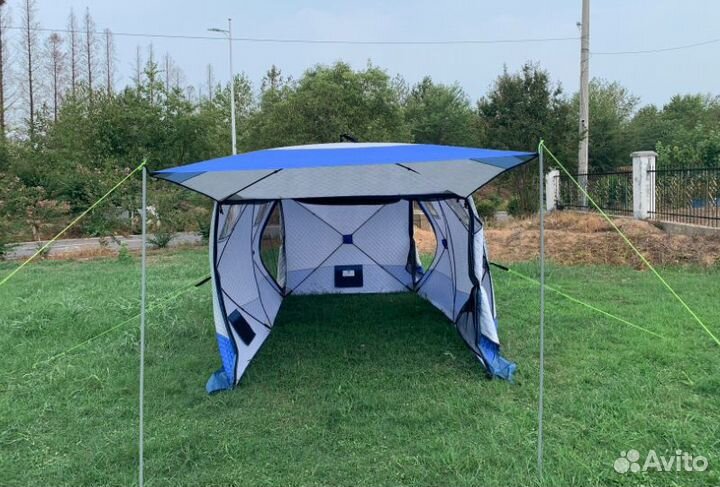 Зимняя палатка куб трехслойная 400х200