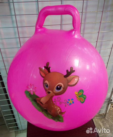 Мяч попрыгун фитбол с ручками 55 см Магазин