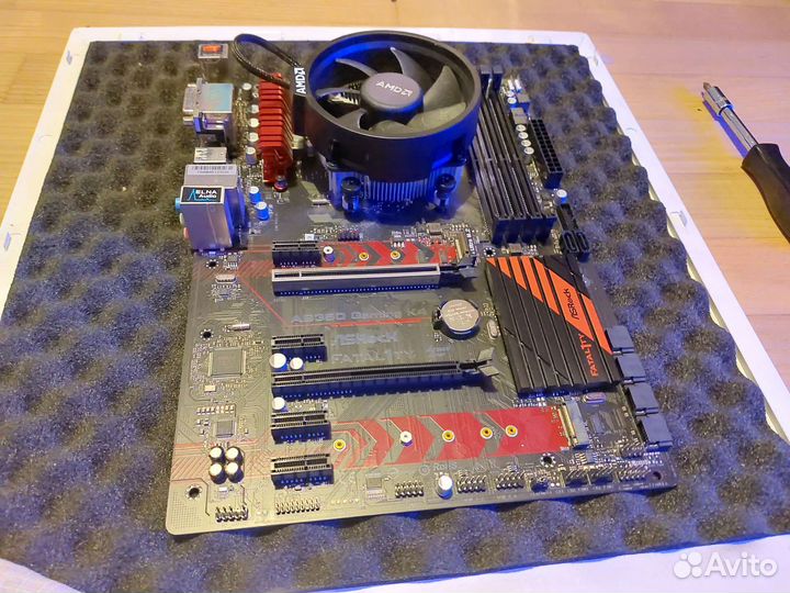 Ryzen 5 2600 с материнской платой и кулером