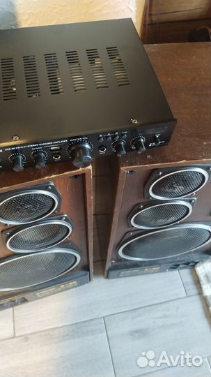 Ресивер новый с блютуз и колонки с90 пара