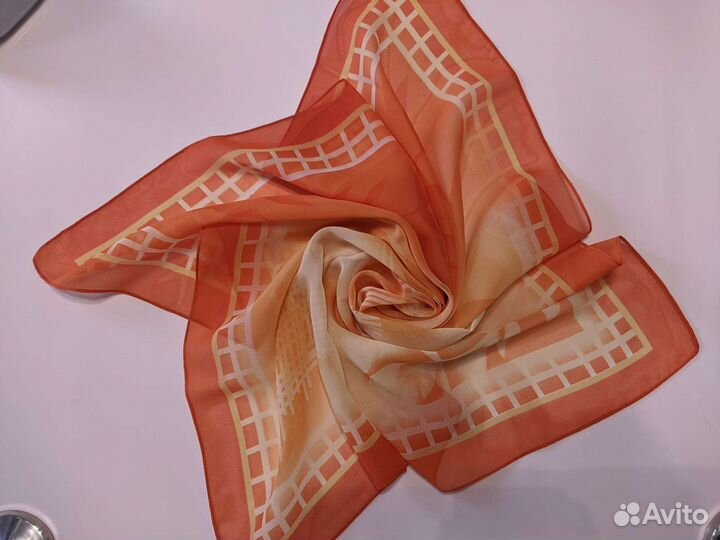Платок/палантин/ натуральный шелк/шифон