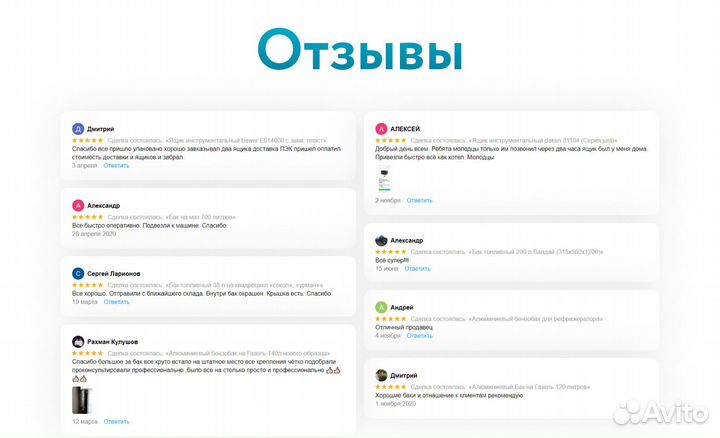 Алюминиевый топливный бак маз 500 литров (Правый)