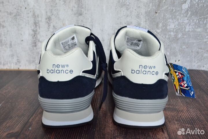 New balance 574 новые мужские синии