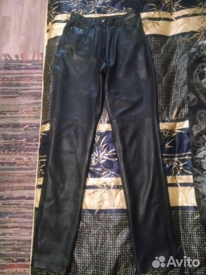 Кожаные брюки женские