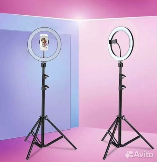 Кольцевая светодиодная лампа 36 см со штативом для профессиональной съемки Ring Fill Light