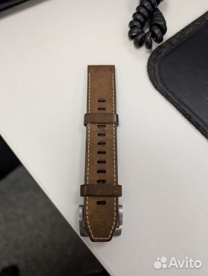 Ремешок кожанный коричневый Garmin от Marq Gen2