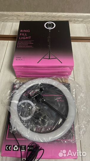 Кольцевая лампа 26 см новая