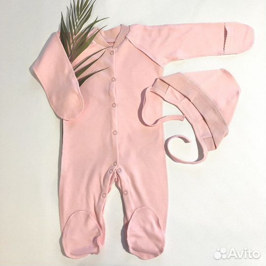 Слип чепчик комплект из интерлока