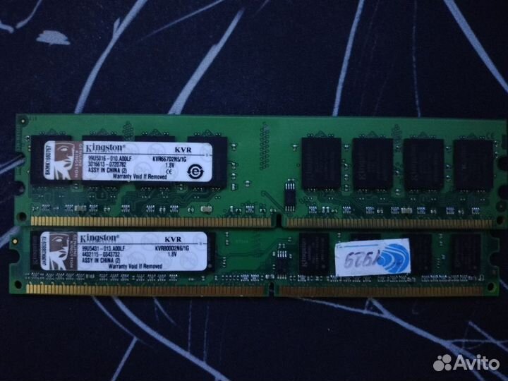 Модули RAM DDR2 1Gb (667+800) Kingston