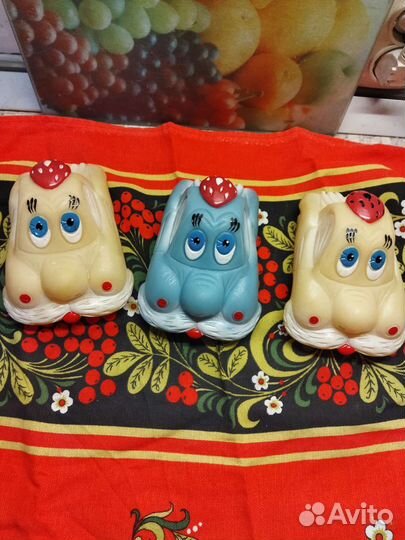 Резиновые игрушки новые производство СССР