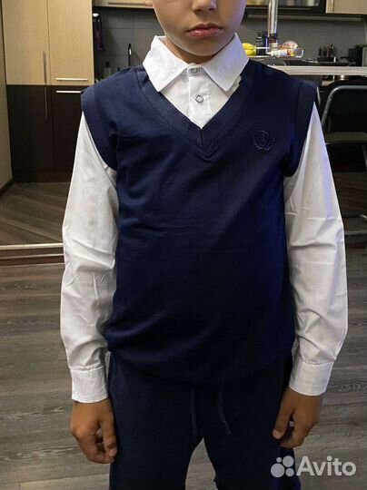 Рубашка школьная/Рубашка обманка/ жилет школьный