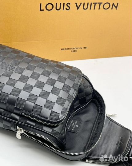 Мужская кожаная сумка через плечо Louis Vuitton