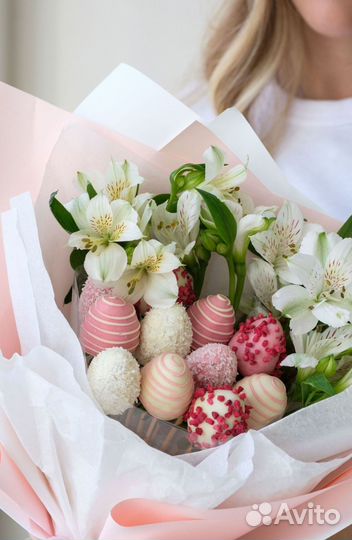 Клубника в шоколаде букеты