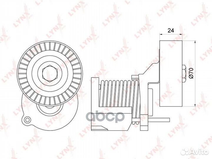 Натяжитель поликлинового ремня PT3148 lynxauto