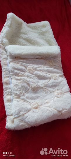 Конверт для новорожденного на овчине зима