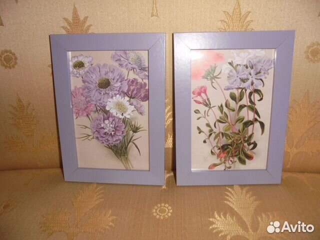 3 панно 12х17 стар грав принт Садов многолетн