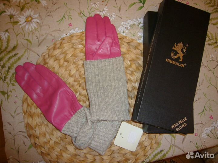 Перчатки женские кожаные новые
