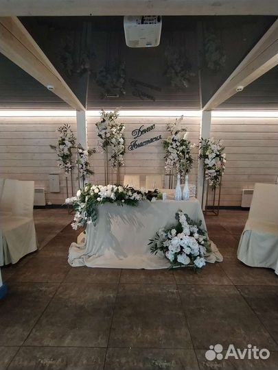 Оформление свадьбы зона молодых украшение зала