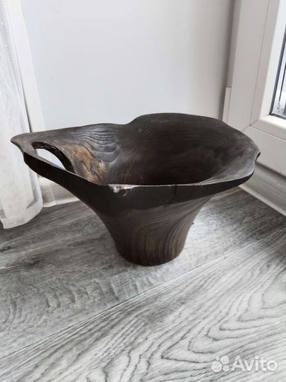 Интерьерная чаша (ваза) из дерева