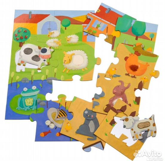 Djeco тактильный пазл гигант