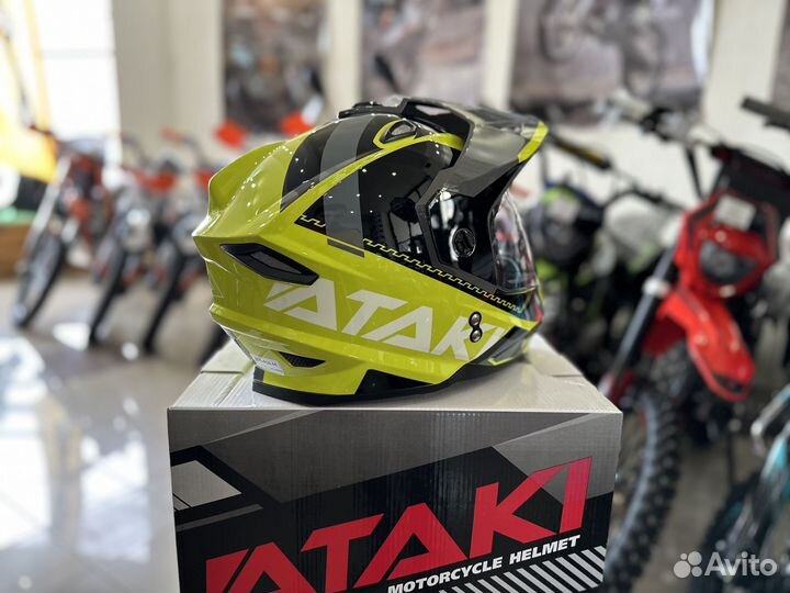 Шлем кроссовый ataki JK802 Motard NEW