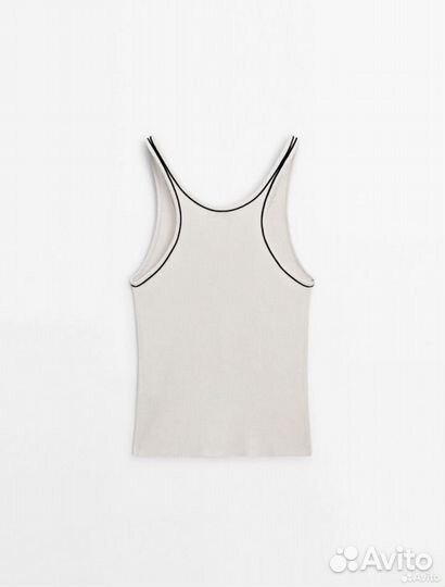 Майка топ в рубчик Massimo Dutti