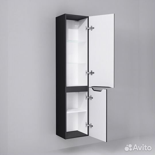 Пенал для ванной laparet Sinergia антрацит 152x34