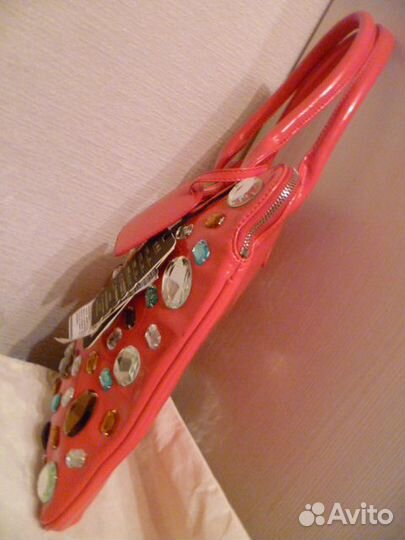 Сумка сумочка женская дамская новая красная стразы