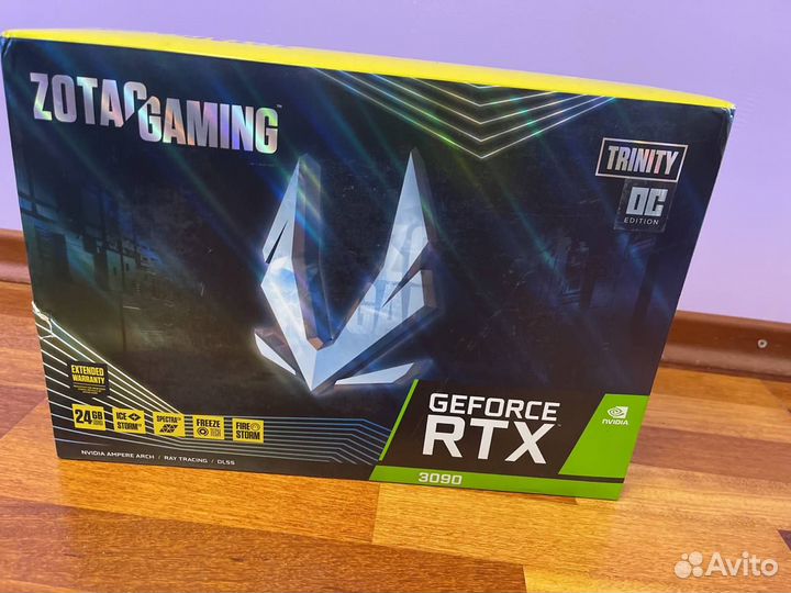 Видеокарта RTX 3090 24Gb zotac Trinity ос новая