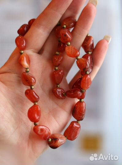 Колье из сердолика времен СССР