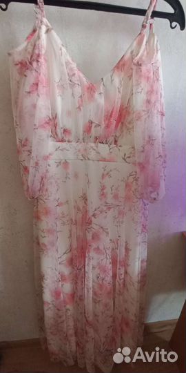 Emse нежно-розовое платье, длинное, новое, подшито