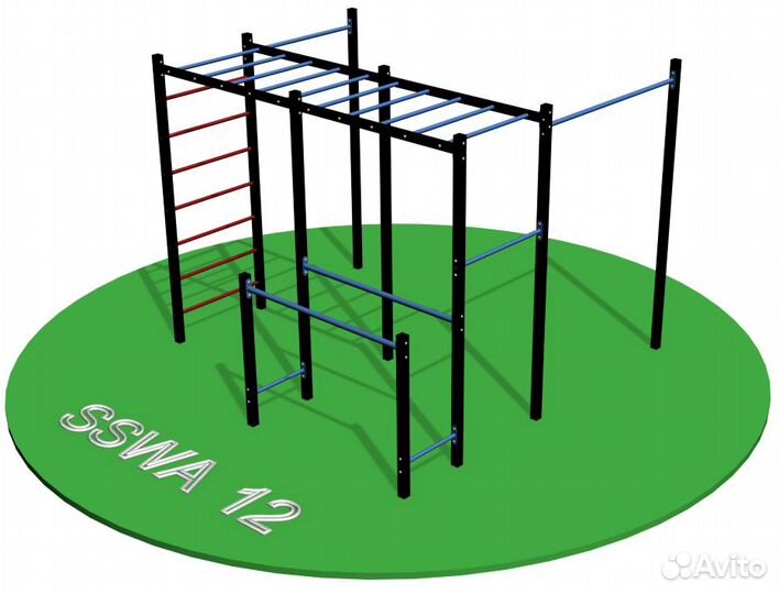 Уличный спортивный комплекс турник брусья