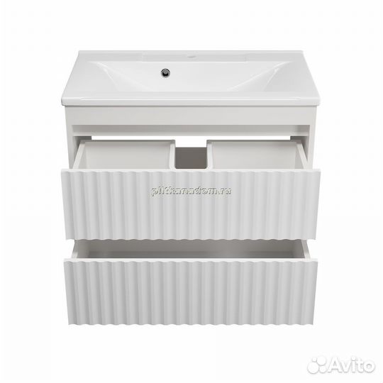 Brevita Balaton - 75 с 2 ящ, подвесная белый Тумба