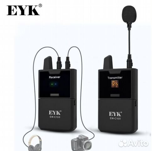 Беспроводной микрофон EYK EW-C100 + выход наушники