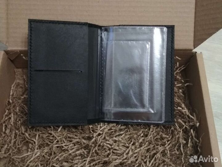 Обложка для автодокументов натуральная кожа