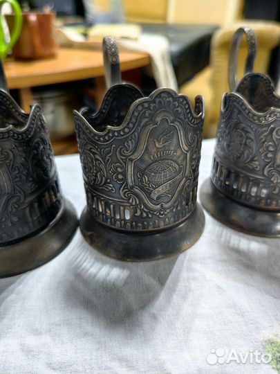 Подстаканники СССР Миру Мир