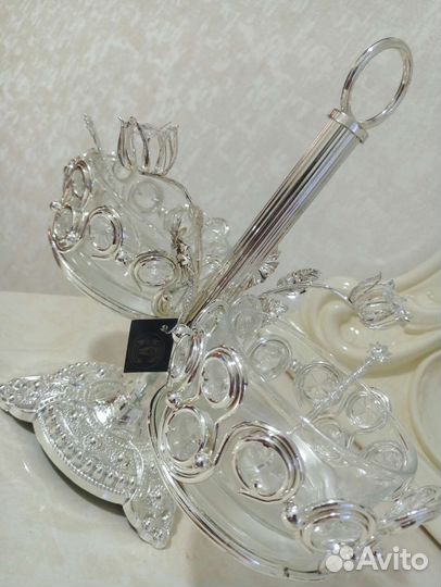 Сахарница серебро