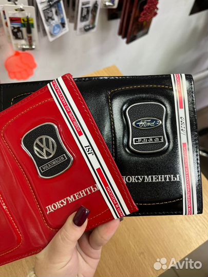 Обложка для автодокументов и паспорта из нат.кожи