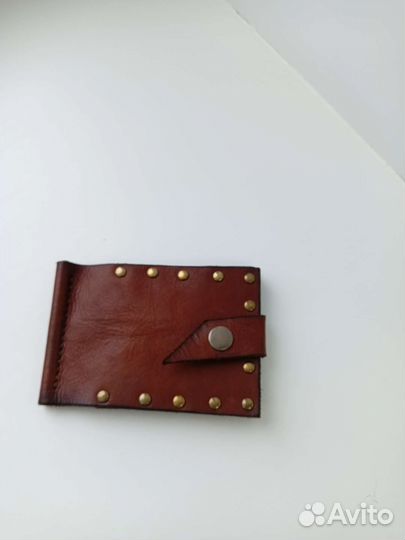 Зажим для денег из натуральной кожи