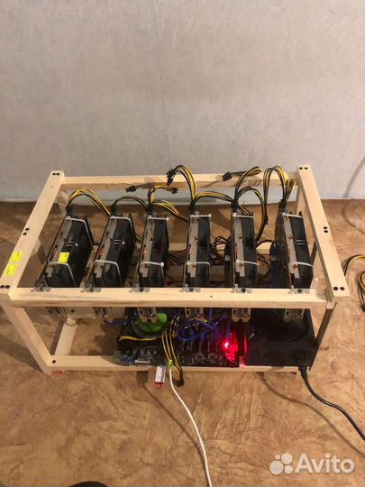 Риг (ферма) из 6 карт Geforce gtx 1070 8gb