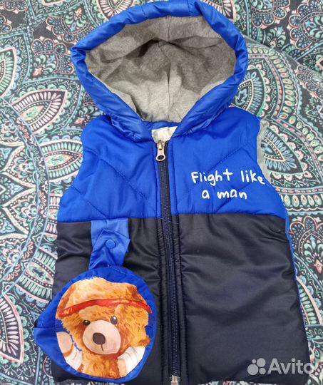 Жилетка для мальчика 6-9 мес