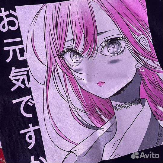 Сумка шоппер с аниме y2k