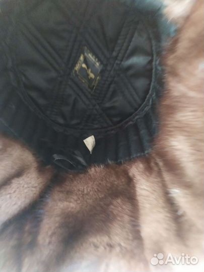 Норковая шапка мужская ушанка