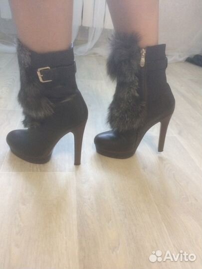 Кожаные полусапоги