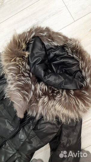 Пальто зимнее женское (натуральная кожа, мех)