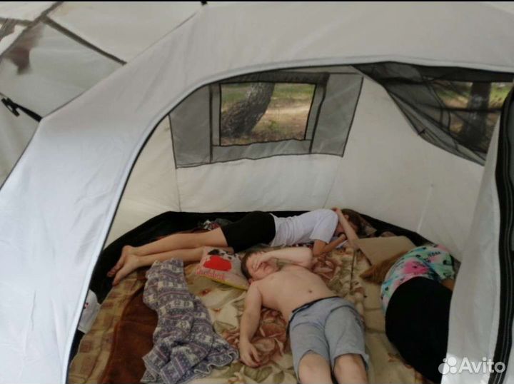 Туристическая 4 местная палатка с тамбуром
