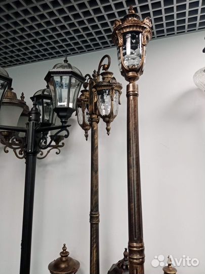 Фонарь уличный садовый металл столб 1м-3м новые