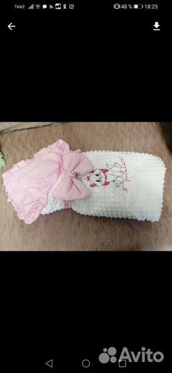 Конверт на выписку для девочки, весна осень